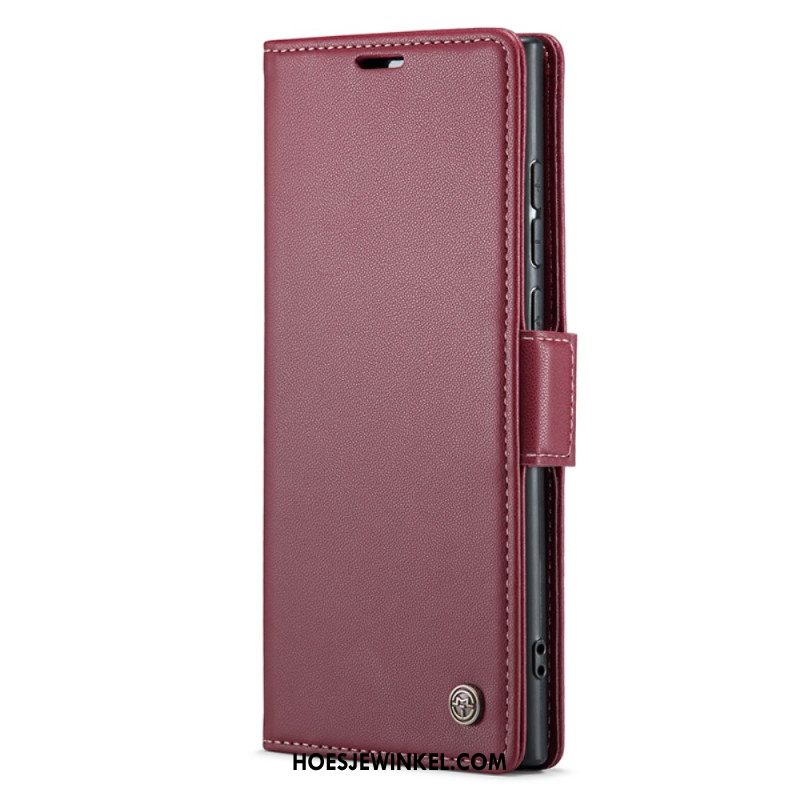 Leren Hoesje Voor Samsung Galaxy S24 Ultra 5g Caseme Litchi-textuur