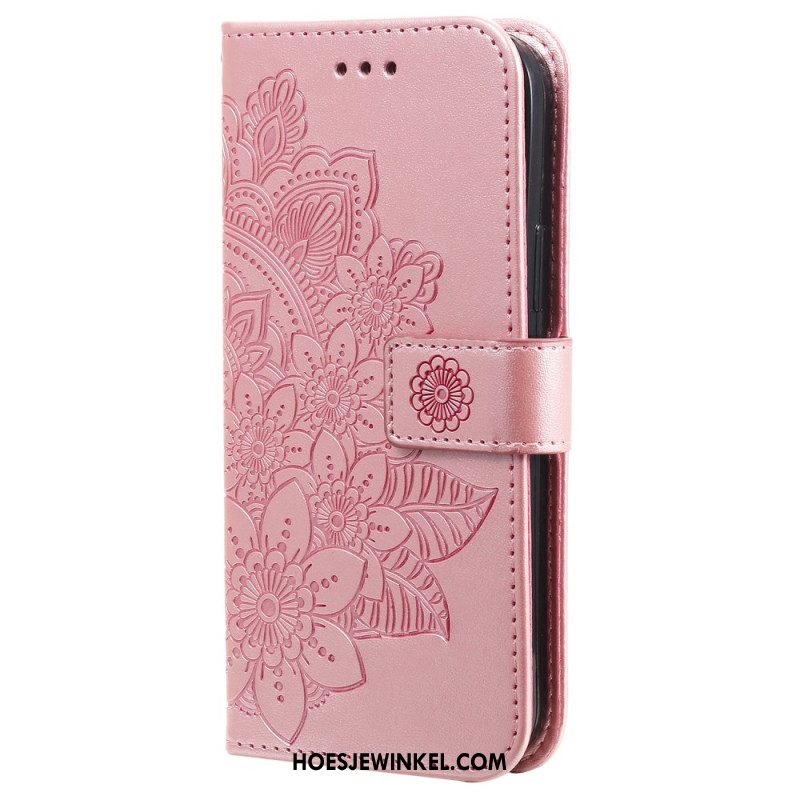 Leren Hoesje Voor Xiaomi Redmi Note 13 4g Stijl Met Bloemenbandjes