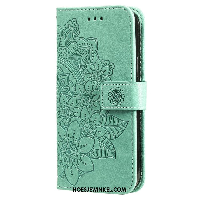 Leren Hoesje Voor Xiaomi Redmi Note 13 4g Stijl Met Bloemenbandjes