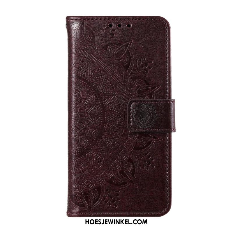 Leren Hoesje Voor Xiaomi Redmi Note 13 5g Mandala Zon