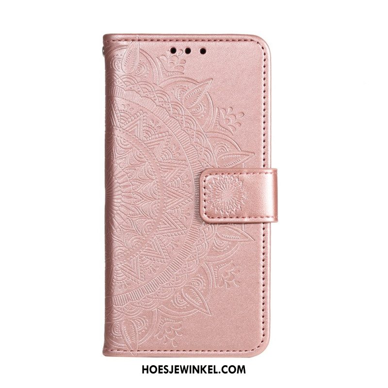 Leren Hoesje Voor Xiaomi Redmi Note 13 5g Mandala Zon