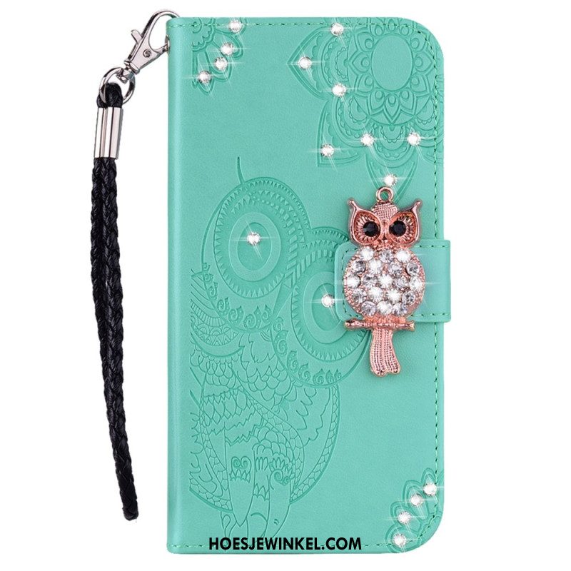 Leren Hoesje Voor Xiaomi Redmi Note 13 5g Uil-kostuumsieraden