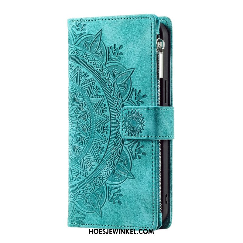 Leren Hoesje Voor Xiaomi Redmi Note 13 Pro Plus 5g Portemonnee Met Mandala-band