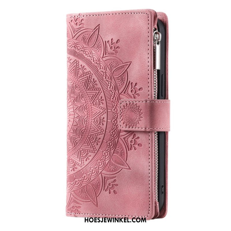 Leren Hoesje Voor Xiaomi Redmi Note 13 Pro Plus 5g Portemonnee Met Mandala-band