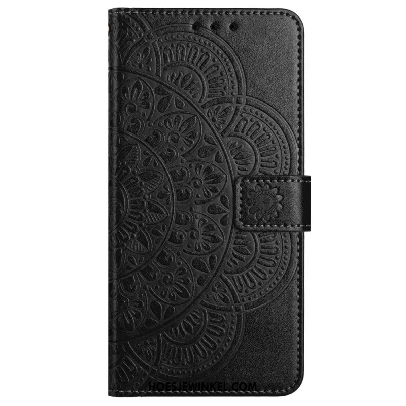 Leren Hoesje Voor iPhone 16 Mandala-riempatroon