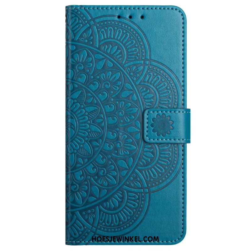 Leren Hoesje Voor iPhone 16 Mandala-riempatroon