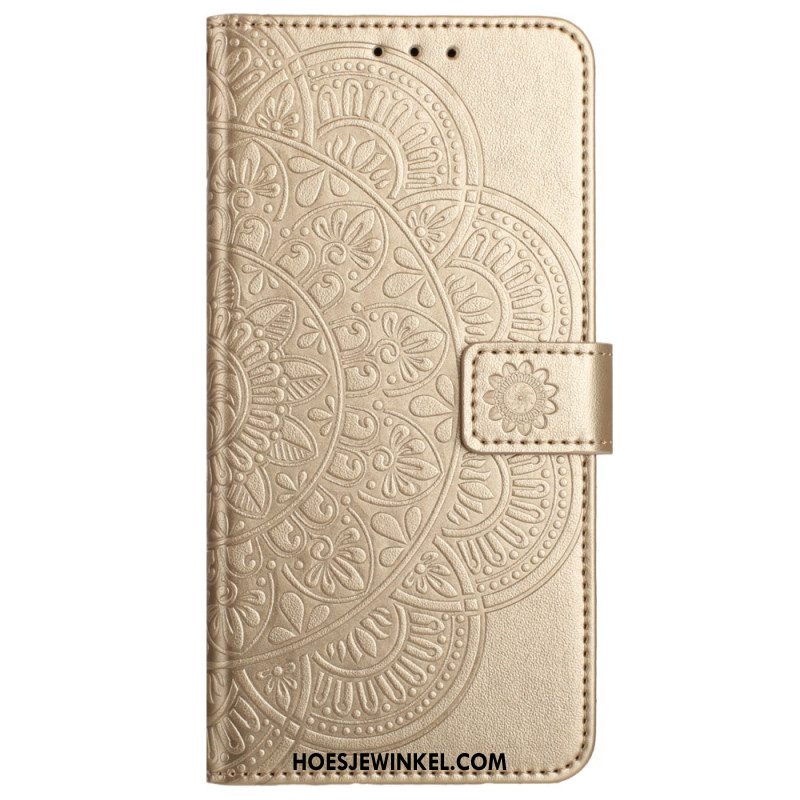 Leren Hoesje Voor iPhone 16 Mandala-riempatroon