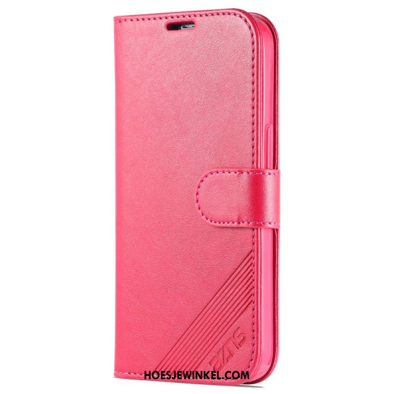 Leren Hoesje Voor iPhone 16 Pro Azns