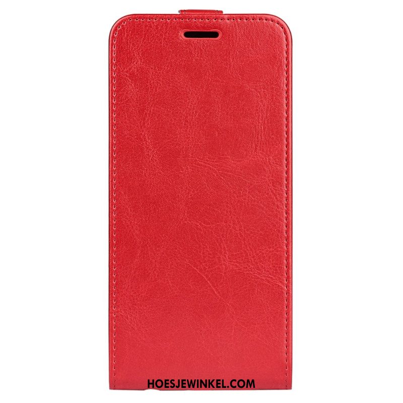 Leren Hoesje Voor iPhone 16 Pro Verticale Klep