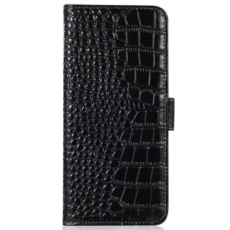 Leren Hoesje Xiaomi 14 Met Crocodile Rfid-blokkering