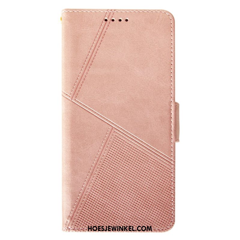 Leren Hoesje Xiaomi 14 Pro Idewei Geometrische Lijnen Bescherming Hoesje