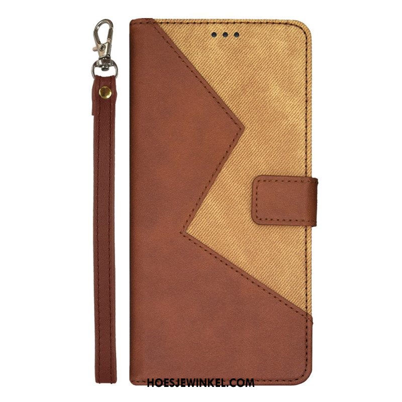 Leren Hoesje Xiaomi 14 Tweekleurige Idewei Bescherming Hoesje