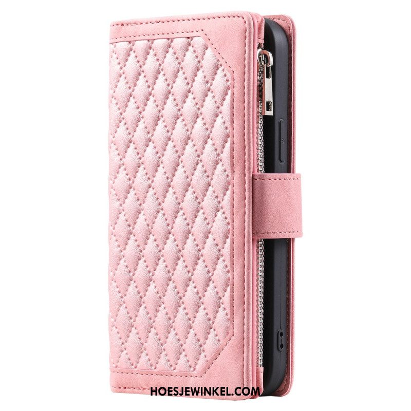 Leren Hoesje Xiaomi 14t Gewatteerde Band Bescherming Hoesje