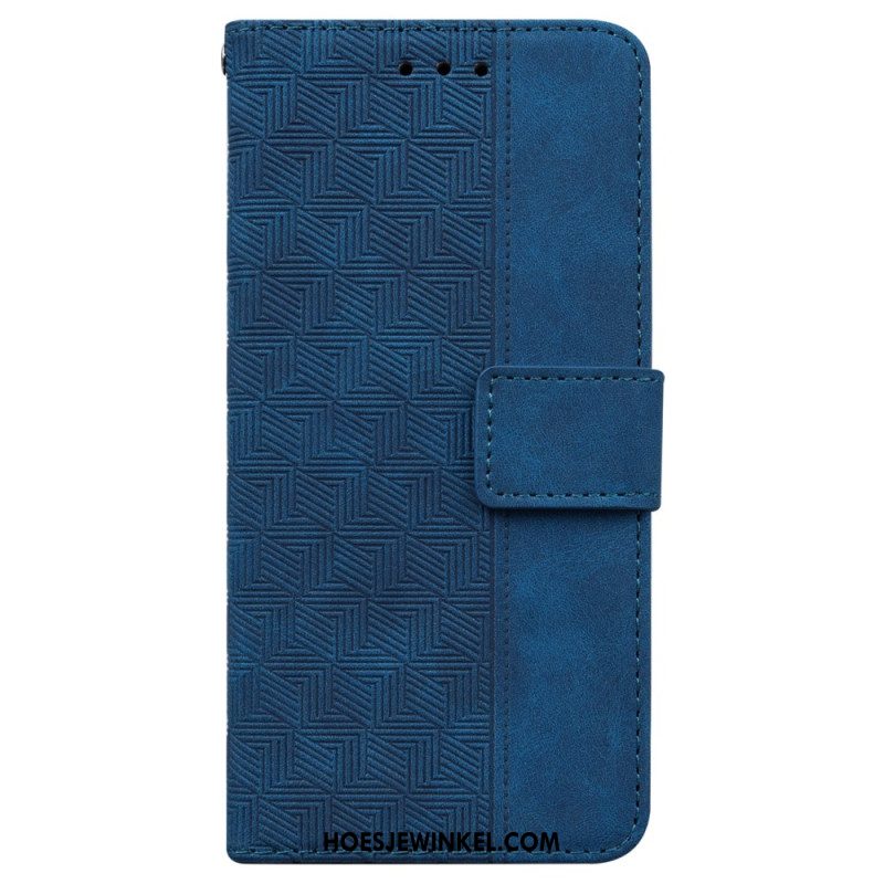 Leren Hoesje Xiaomi 14t Geweven Patroon Bescherming Hoesje