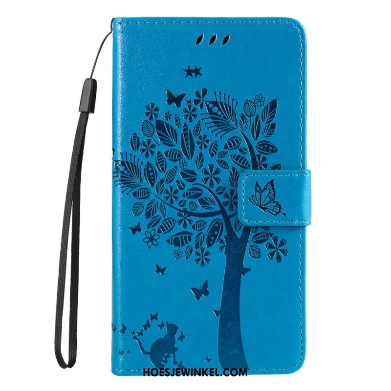 Leren Hoesje Xiaomi 14t Kat En Boom Bescherming Hoesje