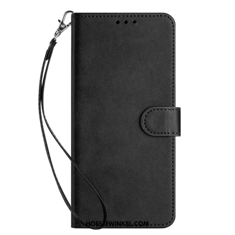 Leren Hoesje Xiaomi 14t Ledereffect Met Riem Bescherming Hoesje