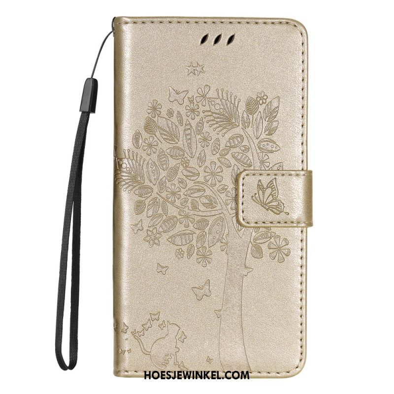 Leren Hoesje Xiaomi 14t Pro Kat- En Boompatroon