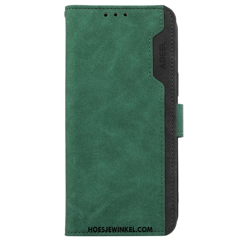 Leren Hoesje Xiaomi 14t Tweekleurige Rfid Bescherming Hoesje