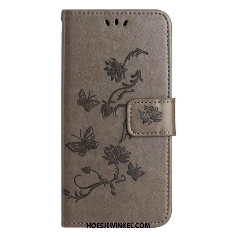 Leren Hoesje Xiaomi Redmi Note 13 4g Bloemenband