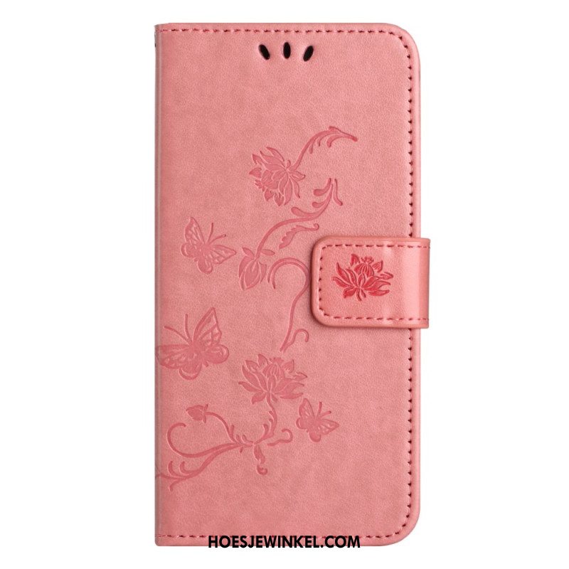 Leren Hoesje Xiaomi Redmi Note 13 4g Bloemenband