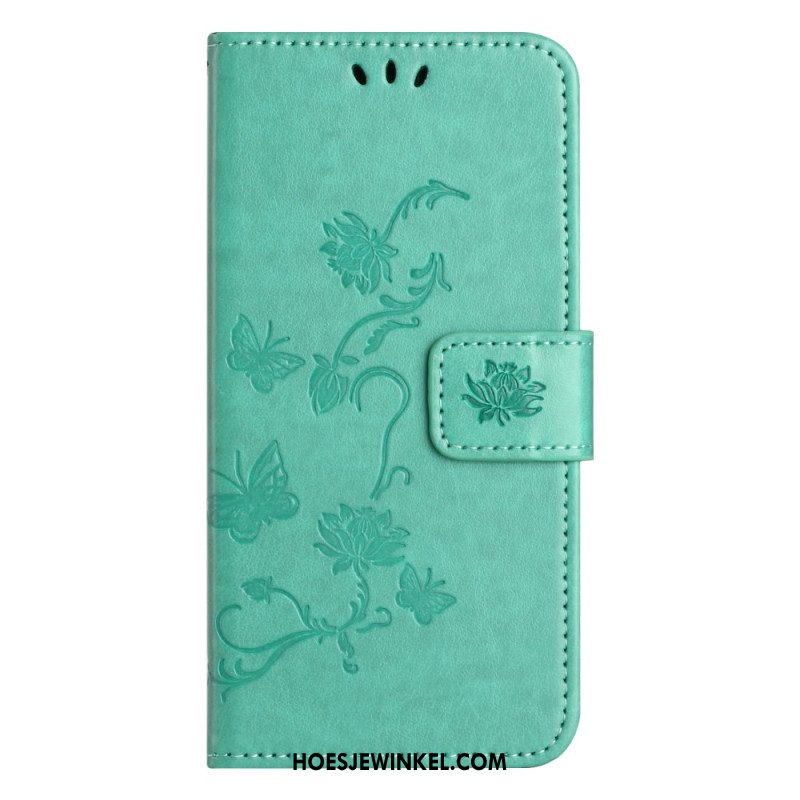 Leren Hoesje Xiaomi Redmi Note 13 4g Bloemenband