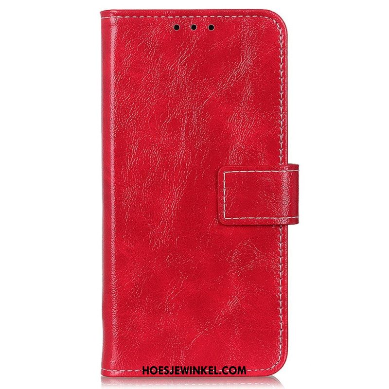 Leren Hoesje Xiaomi Redmi Note 13 4g Glanzend Kunstleer Bescherming Hoesje