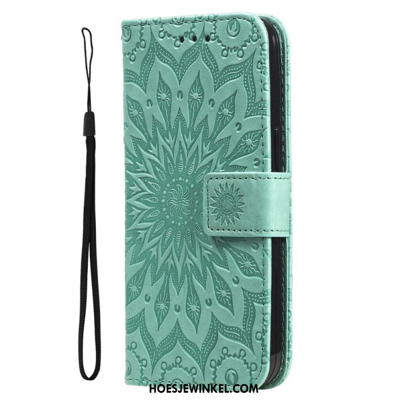 Leren Hoesje Xiaomi Redmi Note 13 Pro 4g Schitterende Mandala Bescherming Hoesje