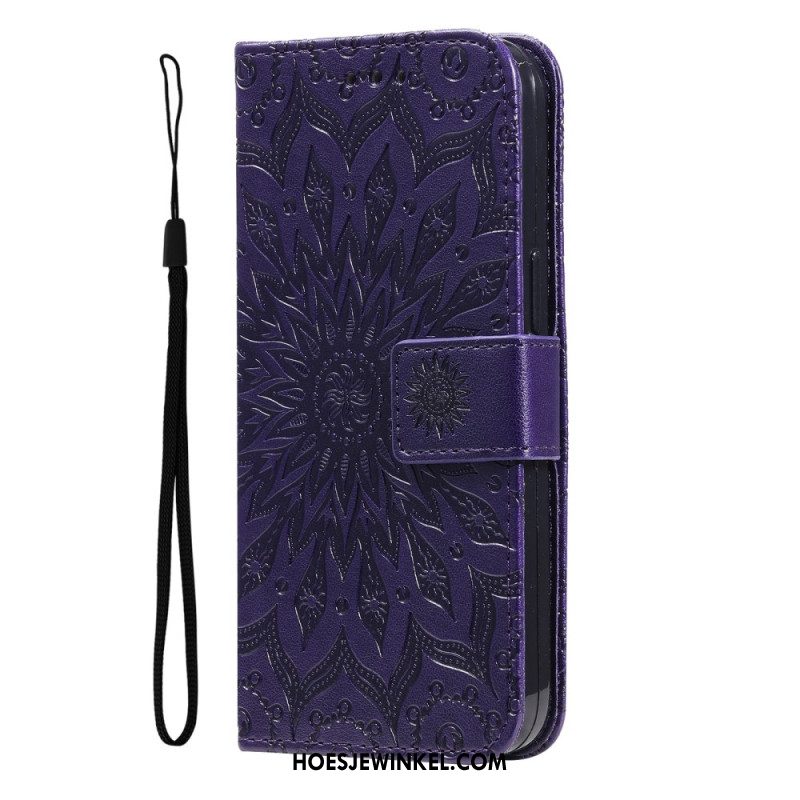 Leren Hoesje Xiaomi Redmi Note 13 Pro 4g Schitterende Mandala Bescherming Hoesje