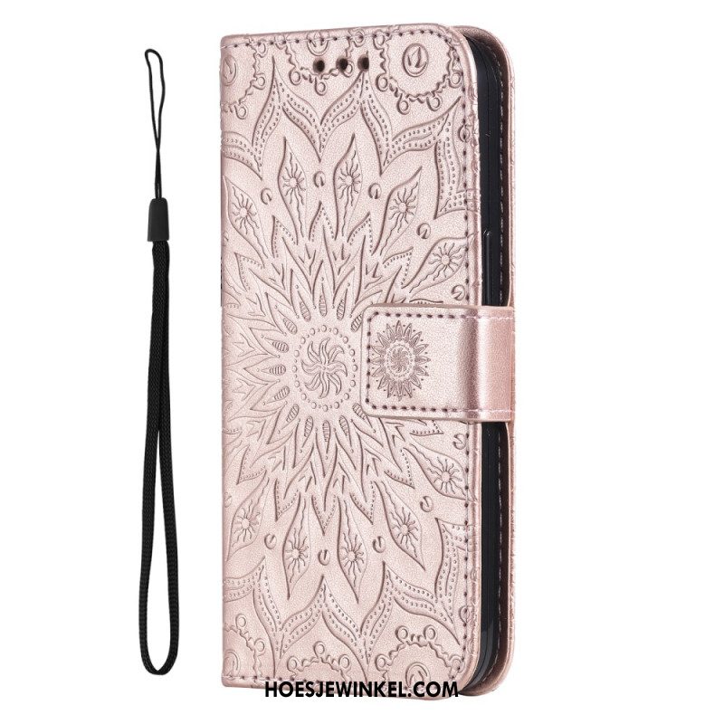 Leren Hoesje Xiaomi Redmi Note 13 Pro 4g Schitterende Mandala Bescherming Hoesje