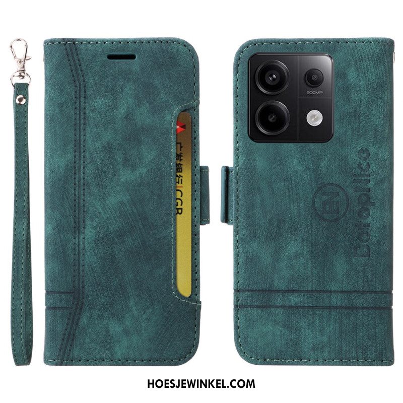 Leren Hoesje Xiaomi Redmi Note 13 Pro 5g Leerstijl Betopnice Bescherming Hoesje