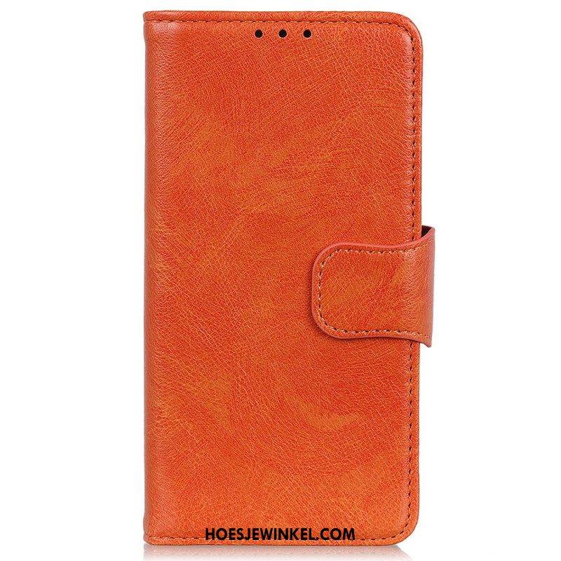 Leren Hoesje Xiaomi Redmi Note 13 Pro Plus 5g Splitnappaleer Bescherming Hoesje