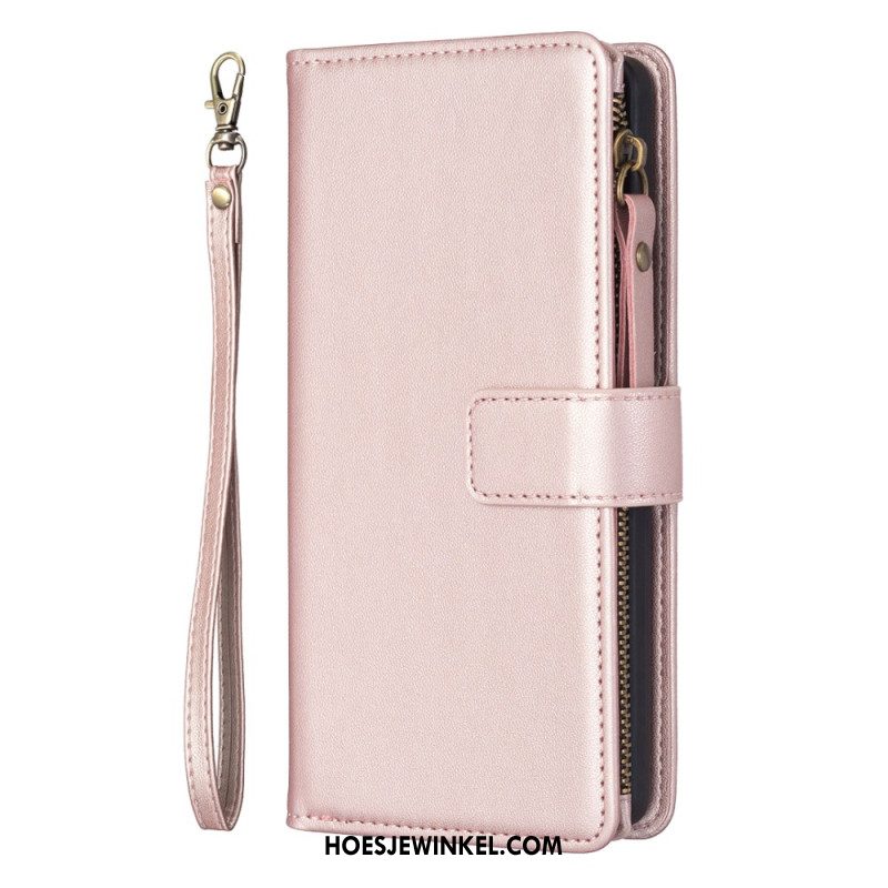 Leren Hoesje iPhone 16 Plus Portemonnee Bescherming Hoesje