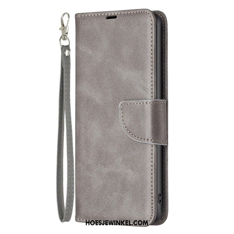 Leren Hoesje iPhone 16 Pro Glad Leereffect Met Riem