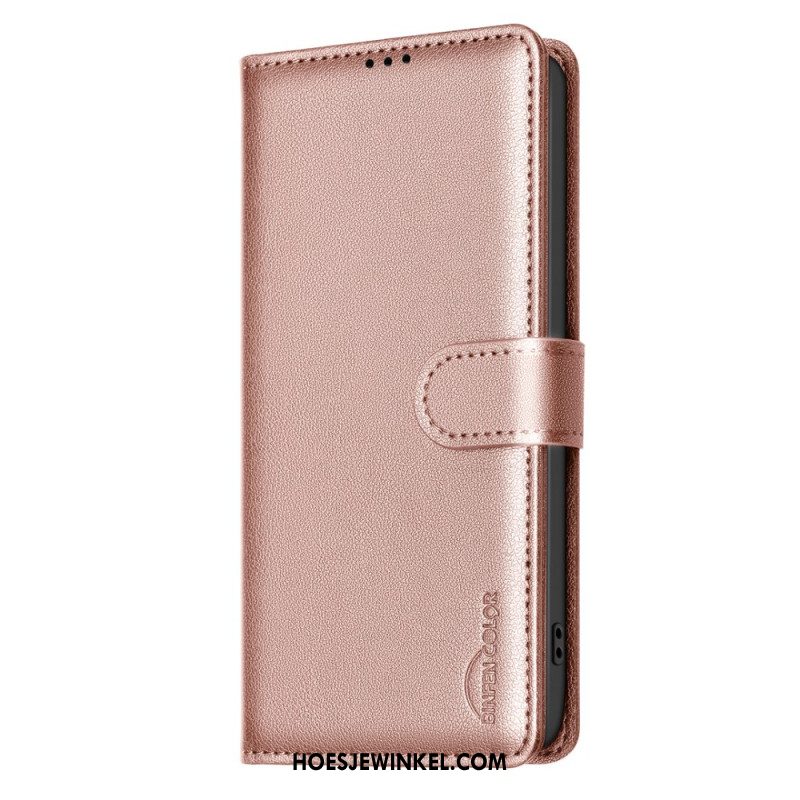 Leren Hoesje iPhone 16 Pro Max Klassieke Binfen-kleur Bescherming Hoesje