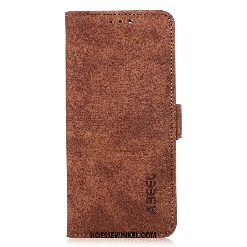 Leren Hoesje iPhone 16 Pro Retro Abeel Bescherming Hoesje