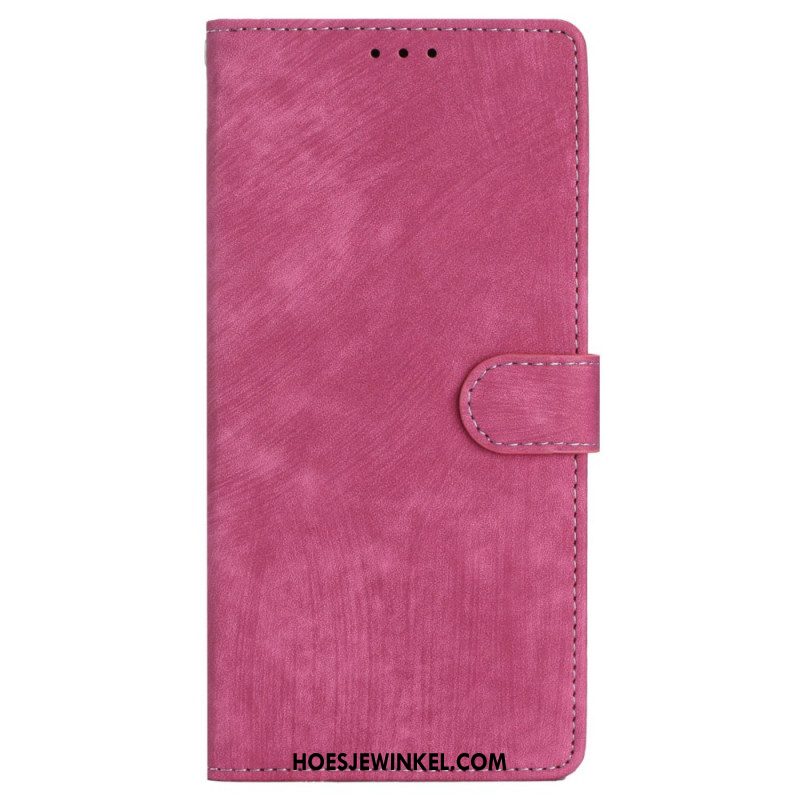 Leren Hoesje iPhone 16 Suède-effect Bescherming Hoesje