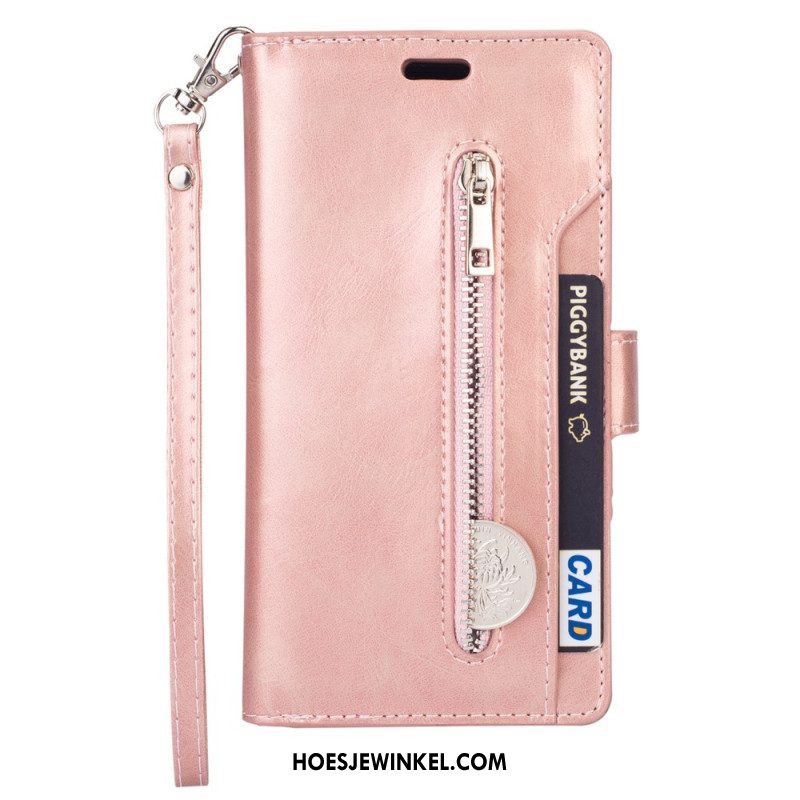 Leren Hoesje voor Samsung Galaxy A54 5G Met Ketting Lanyard Portemonnee