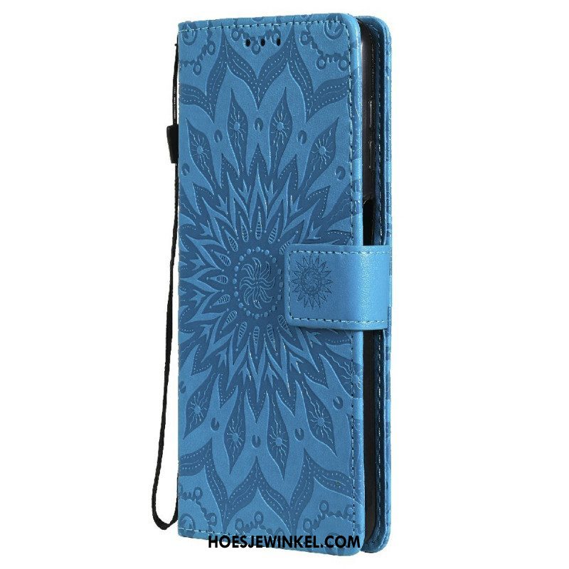 Leren Hoesje voor Samsung Galaxy M12 / A12 Zonnebloem