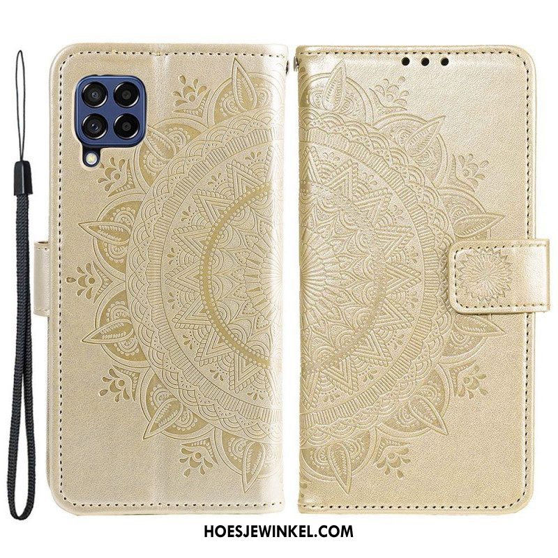 Leren Hoesje voor Samsung Galaxy M53 5G Zon Mandala