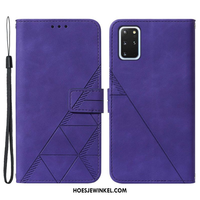 Leren Hoesje voor Samsung Galaxy S20 Plus / S20 Plus 5G Piramide Leereffect