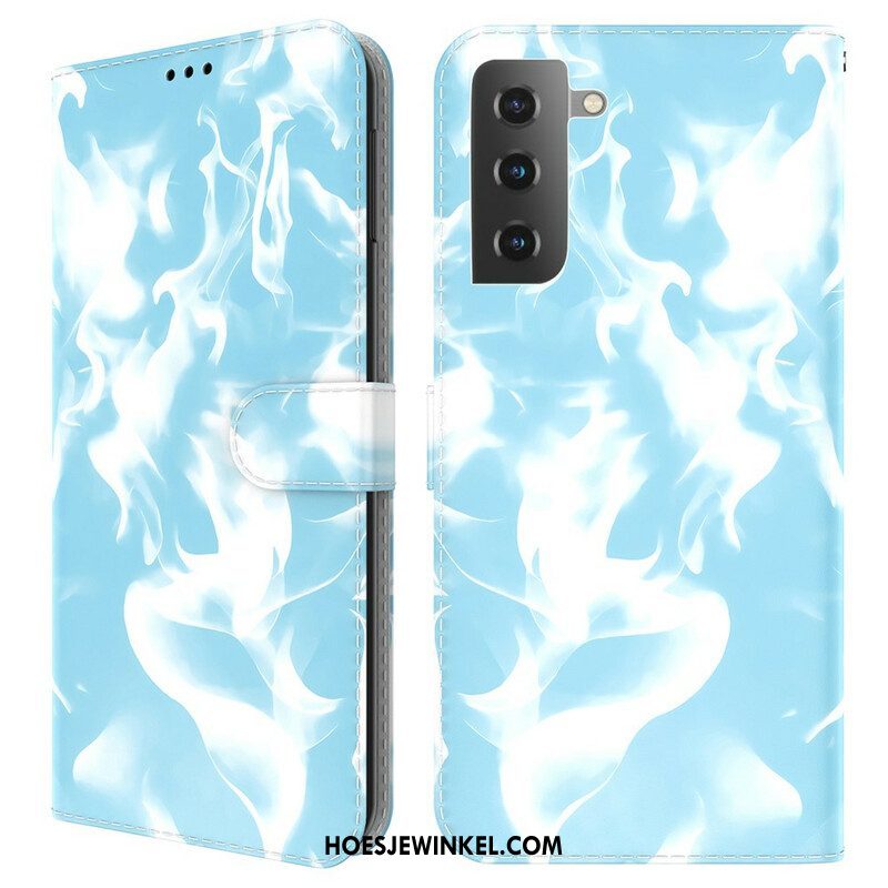 Leren Hoesje voor Samsung Galaxy S21 FE Abstract Patroon