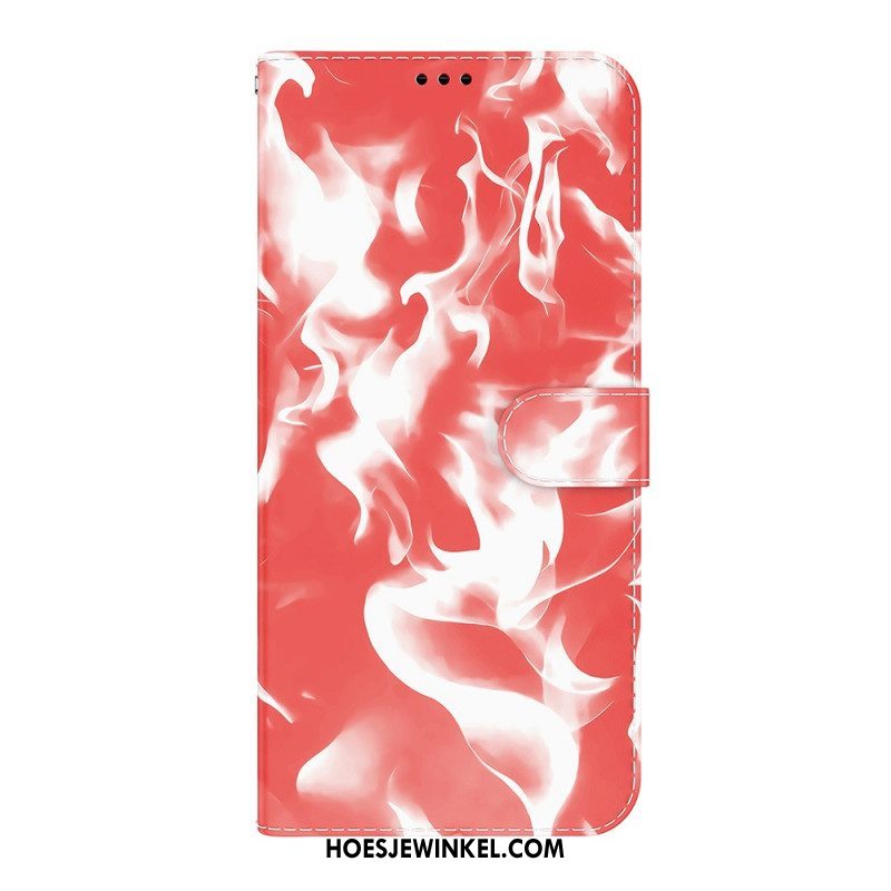 Leren Hoesje voor Samsung Galaxy S22 Ultra 5G Abstract Patroon