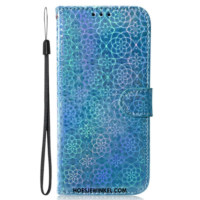 Leren Hoesje voor Samsung Galaxy S23 Ultra 5G Disco-stijl