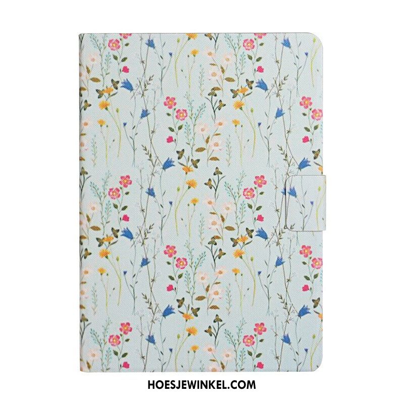 Leren Hoesje voor Samsung Galaxy Tab A7 Lite Bloemen Bloemen Bloemen