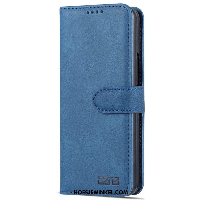 Leren Hoesje voor Samsung Galaxy Z Fold 4 Portemonnee Leren Azns Stikselportemonnee