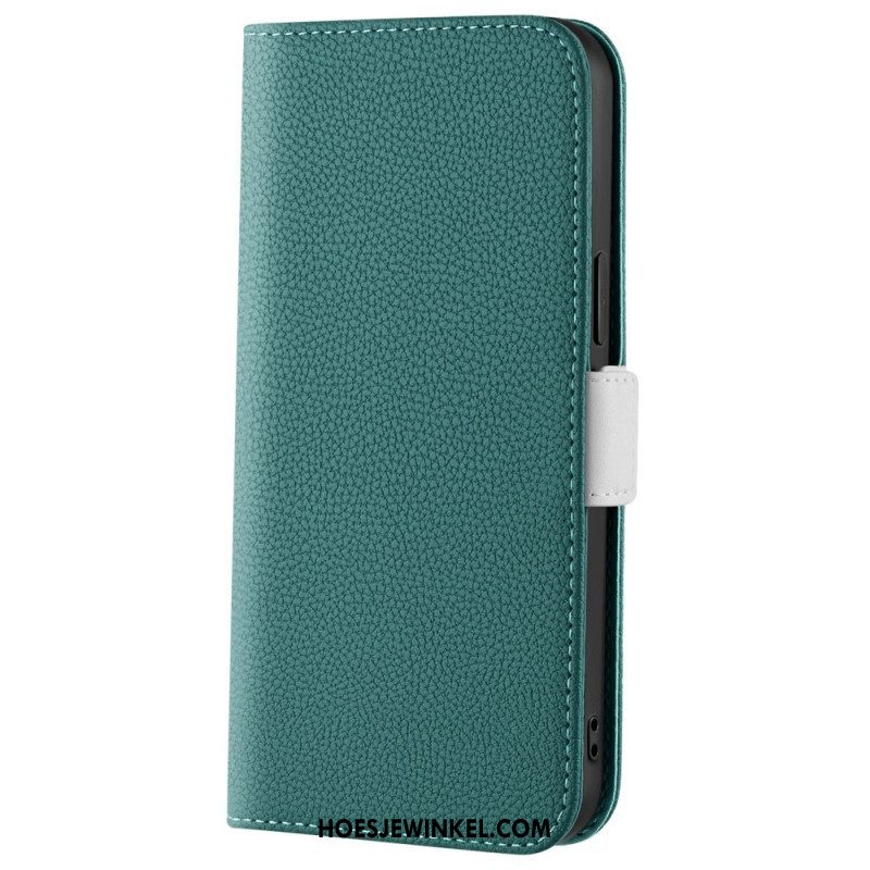 Leren Hoesje voor Xiaomi 12 / 12X Litchi Lederen Dubbele Sluiting