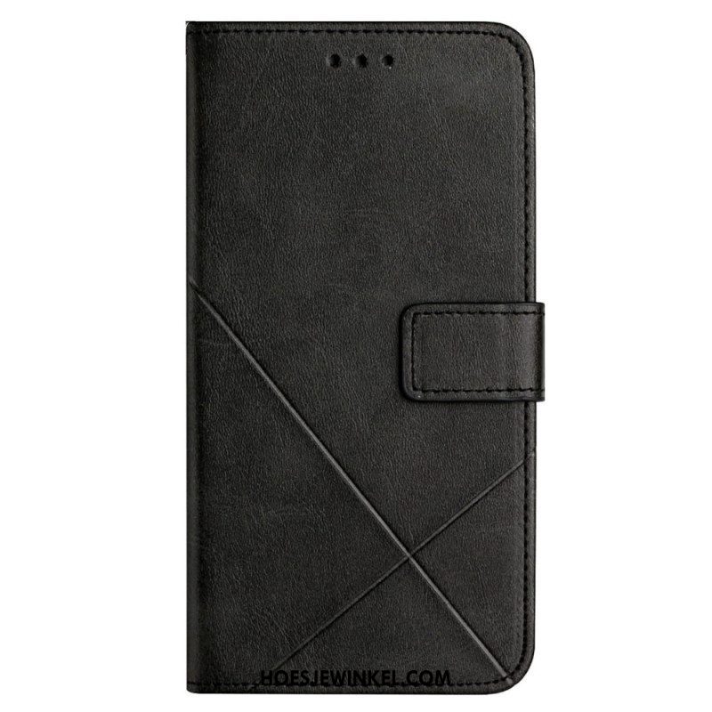 Leren Hoesje voor Xiaomi 12T / 12T Pro X Design Geo Lederen Stijl