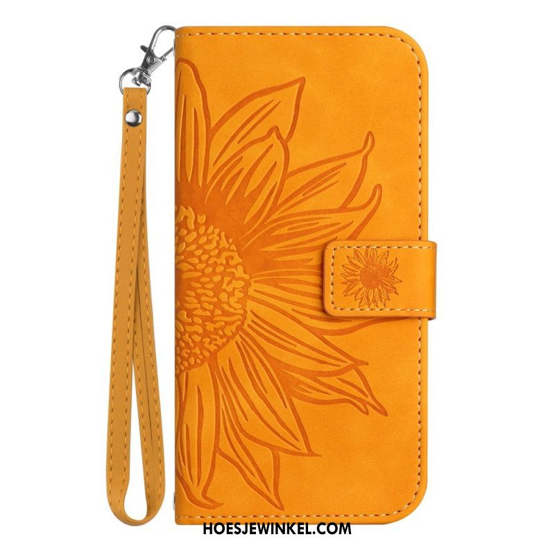 Leren Hoesje voor Xiaomi 13 Bloem Met Koord