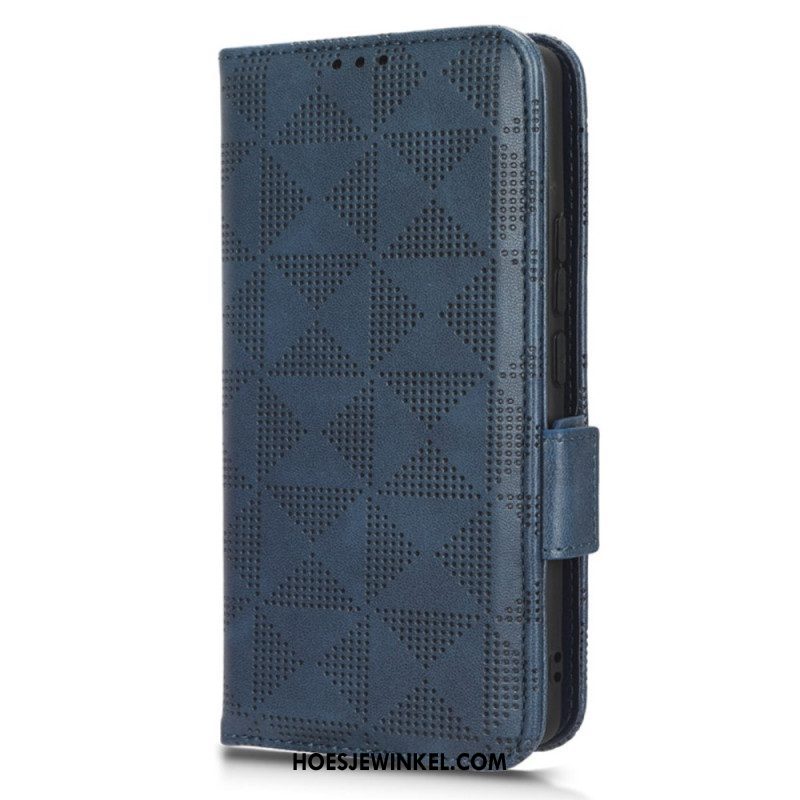 Leren Hoesje voor Xiaomi 13 Driehoeken Met Lanyard