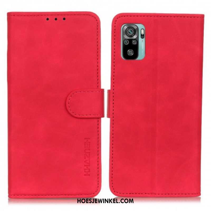 Leren Hoesje voor Xiaomi Redmi Note 10 / 10S Khazneh Vintage Leereffect